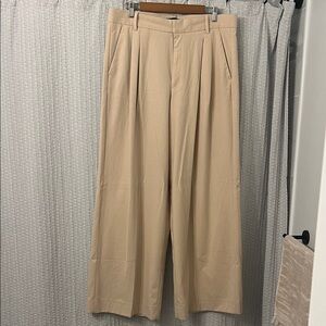 Banana Republic Women's Tan Wide-Leg Trousers